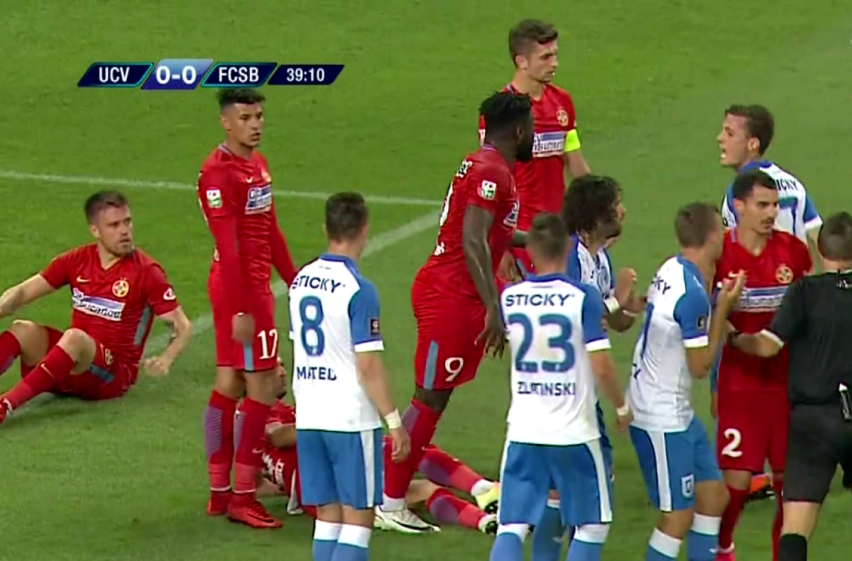 FOTO Scandal la Craiova! Două momente explozive la derby-ul U Craiova - FCSB