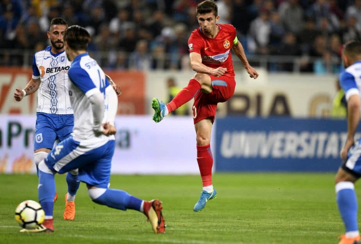 VIDEO+FOTO Păstrează șanse! Cu doi eliminați, FCSB învinge EROIC la Craiova, 1-0! Titlul se decide în ultima etapă