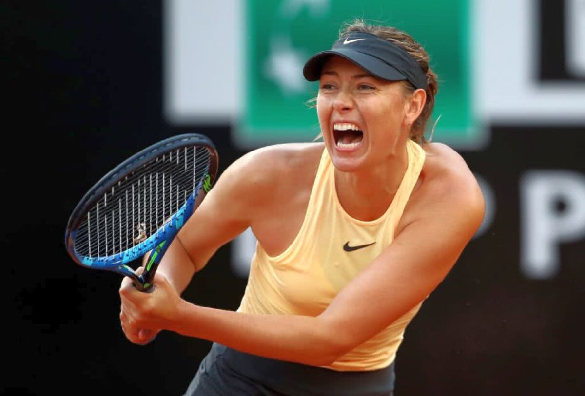 VIDEO + FOTO Simona, atenție! Maria Sharapova joacă fantastic la Roma » A reușit LOVITURA TURNEULUI, un forehand din "afara arenei" :) 
