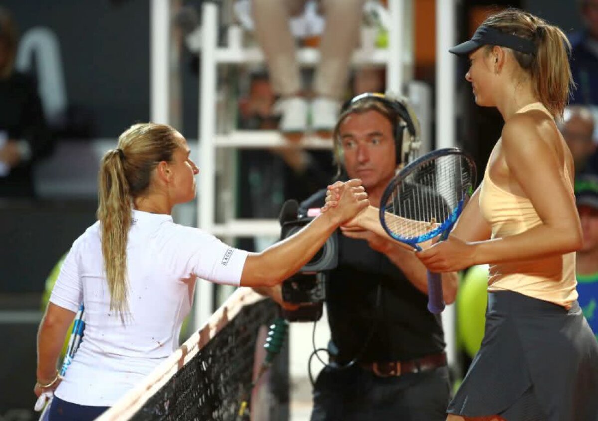 VIDEO + FOTO Simona, atenție! Maria Sharapova joacă fantastic la Roma » A reușit LOVITURA TURNEULUI, un forehand din "afara arenei" :) 