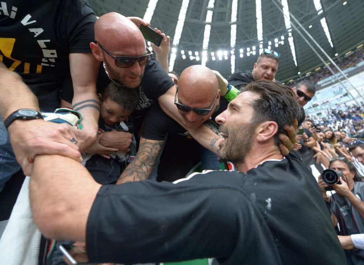 VIDEO+FOTO Buffon, storia di un grande amore » Legendarul portar și-a luat adio în lacrimi de la Juventus + petrecere pentru trofeul de campioană