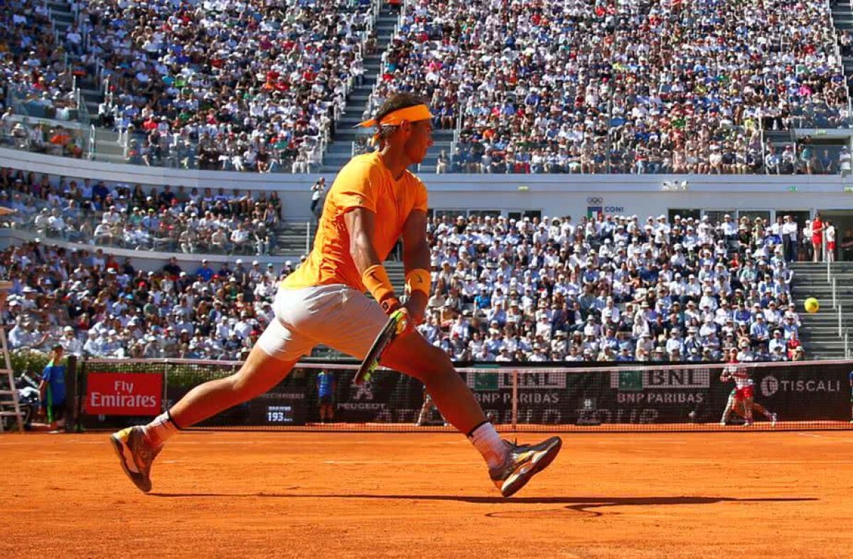 VIDEO + FOTO Regele zgurii nu se dezminte » Rafa Nadal nu i-a dat nicio șansă lui Novak Djokovic și e în finala turneului de la Roma! Schimbul uluitor reușit de cei doi campioni