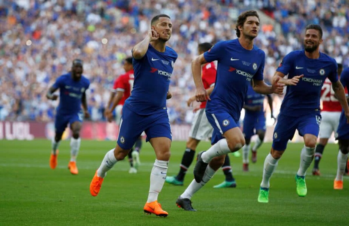 VIDEO+FOTO » Hazard îl lasă pe Mourinho fără niciun trofeu! Chelsea învinge Manchester United, 1-0, și câștigă Cupa Angliei