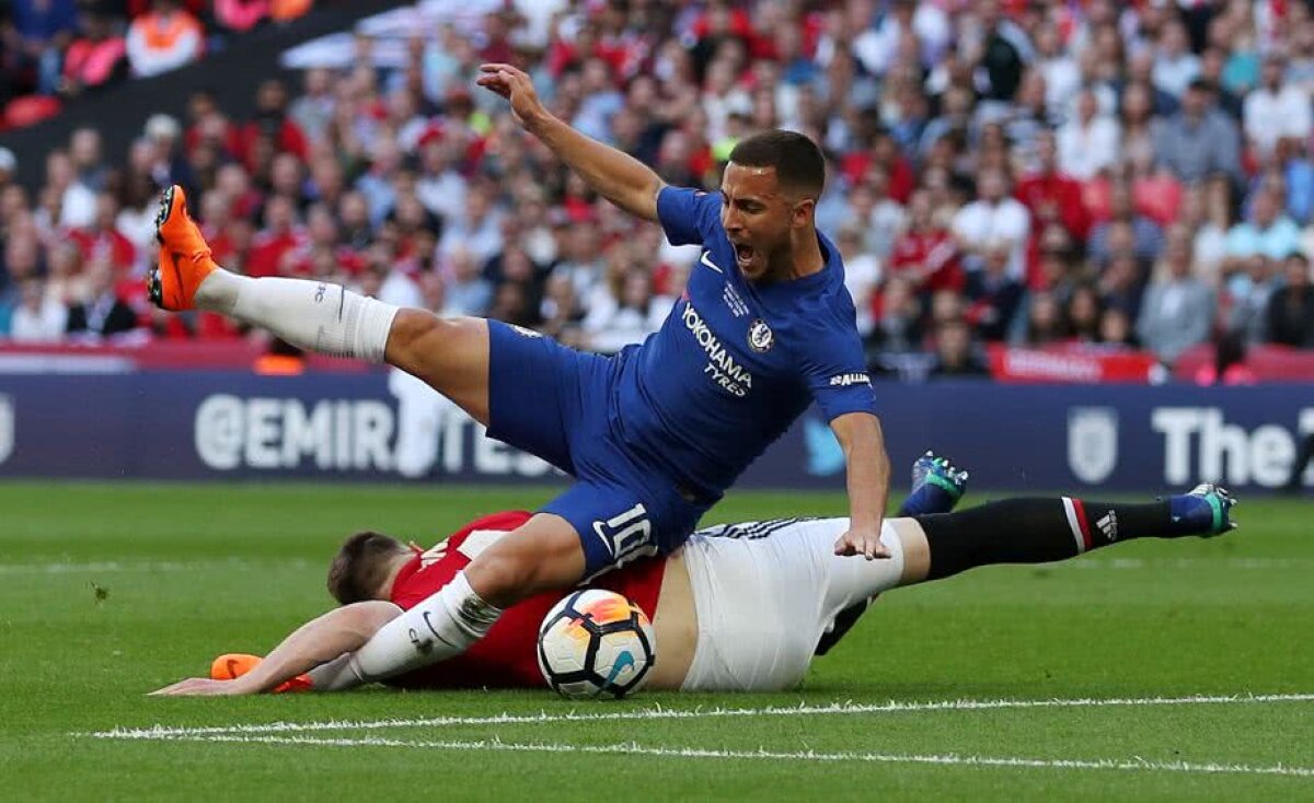 VIDEO+FOTO » Hazard îl lasă pe Mourinho fără niciun trofeu! Chelsea învinge Manchester United, 1-0, și câștigă Cupa Angliei