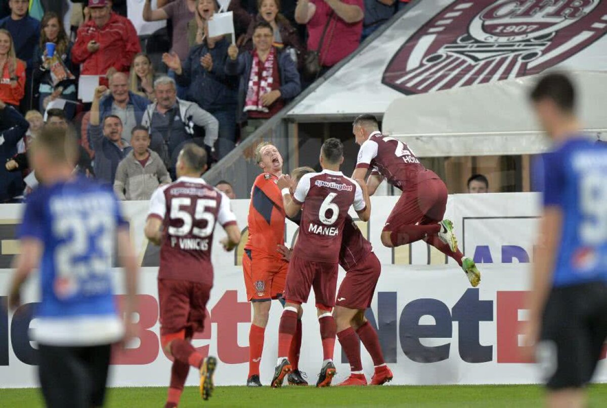 FOTO + VIDEO CENTENAR în Gruia! CFR Cluj este campioana 100 a Ligii 1, după 1-0 cu Viitorul! Al patrulea titlu din istoria clubului ardelean, care o egalează pe U Craiova