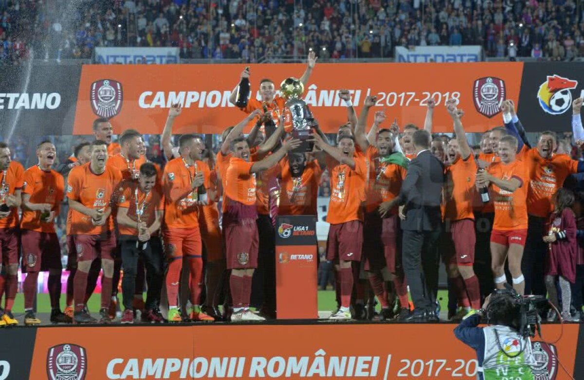 FOTO + VIDEO CENTENAR în Gruia! CFR Cluj este campioana 100 a Ligii 1, după 1-0 cu Viitorul! Al patrulea titlu din istoria clubului ardelean, care o egalează pe U Craiova