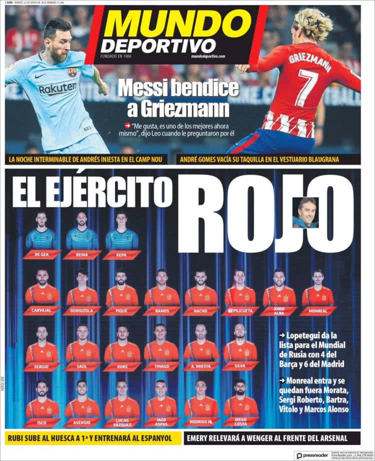 Ce scriu azi ziarele de sport din lume (22 mai 2018)