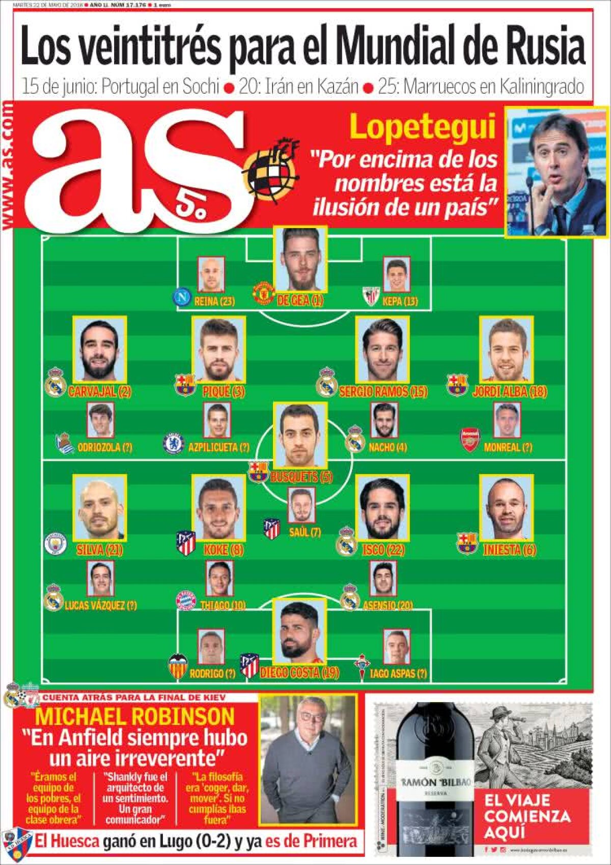 Ce scriu azi ziarele de sport din lume (22 mai 2018)