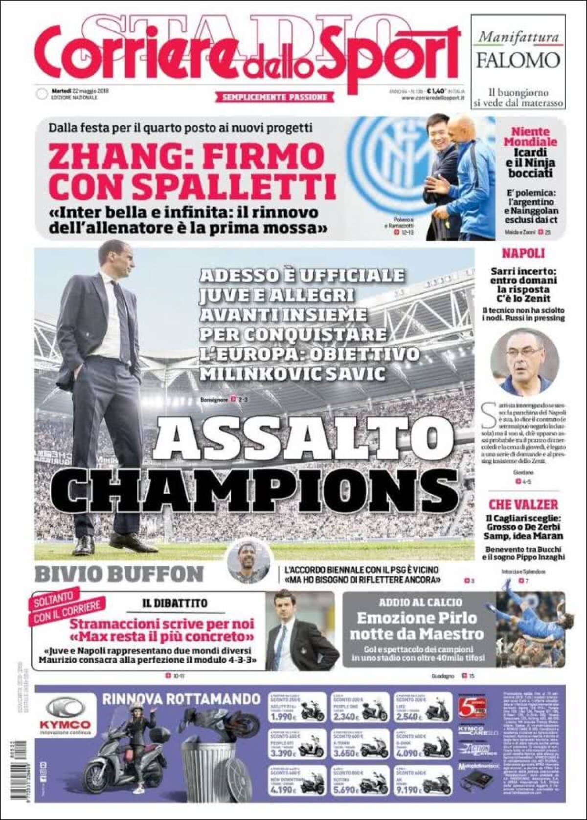 Ce scriu azi ziarele de sport din lume (22 mai 2018)