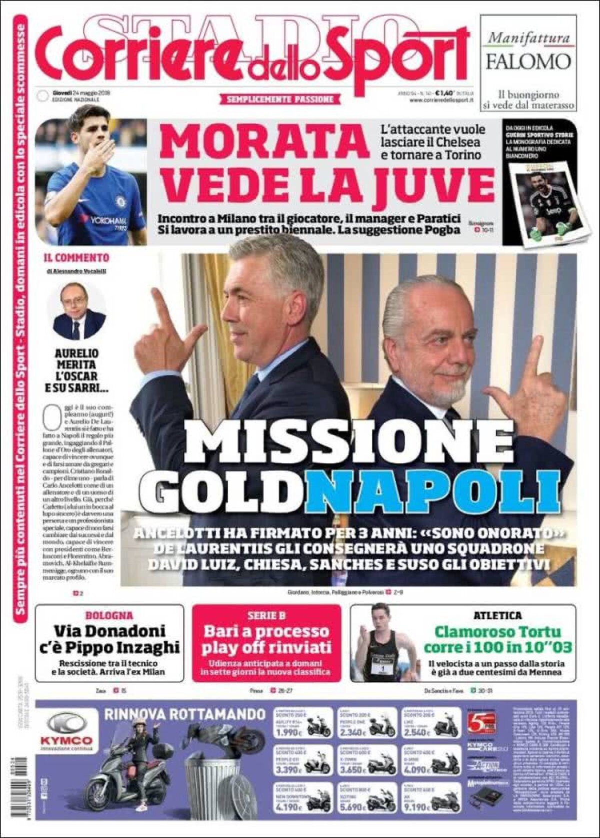 Ce scriu azi ziarele de sport din lume (24 mai 2018)