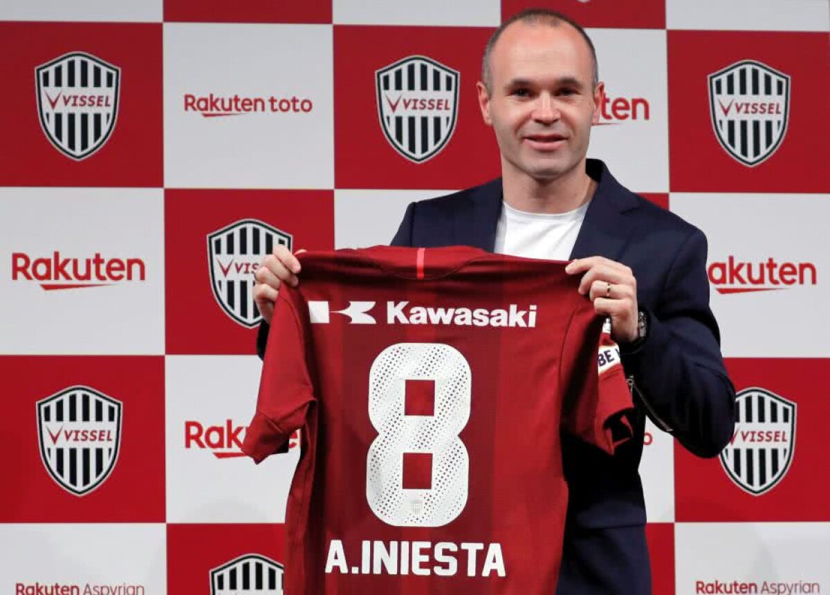 VIDEO+FOTO Oficial! Iniesta, prezentat la Vissel Kobe în fața a 300 de ziariști. ”Am avut multe oferte, dar Japonia e o țară frumoasă, cu o cultură la fel de frumoasă”