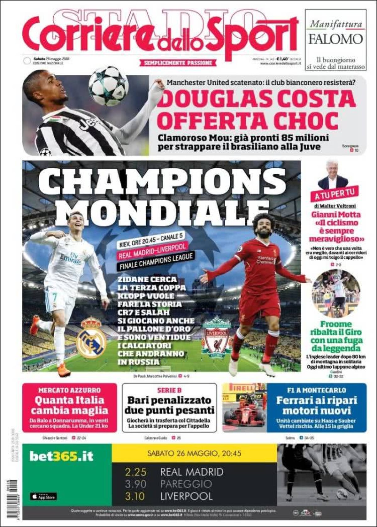 Ce scriu azi ziarele de sport din lume (26 mai 2018)