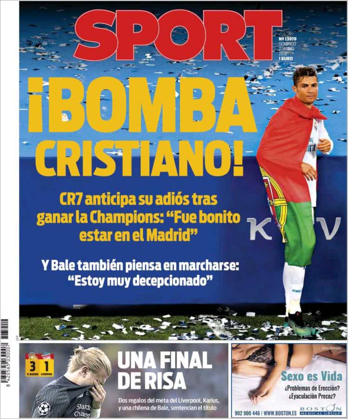 Ce scriu azi ziarele de sport din lume (27 mai 2018)