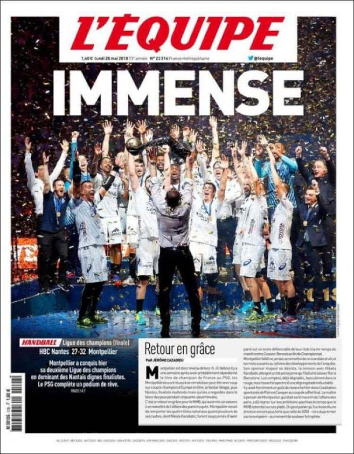 Ce scriu azi ziarele de sport din lume (28 mai 2018)