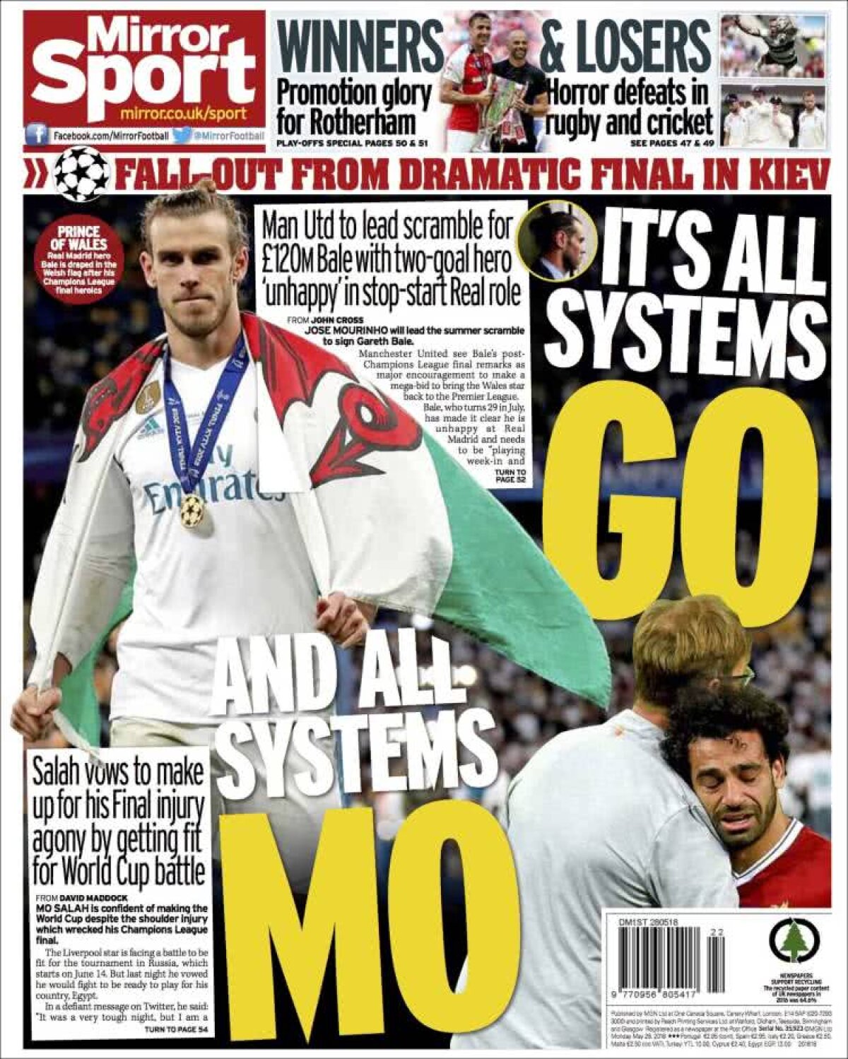 Ce scriu azi ziarele de sport din lume (29 mai 2018)