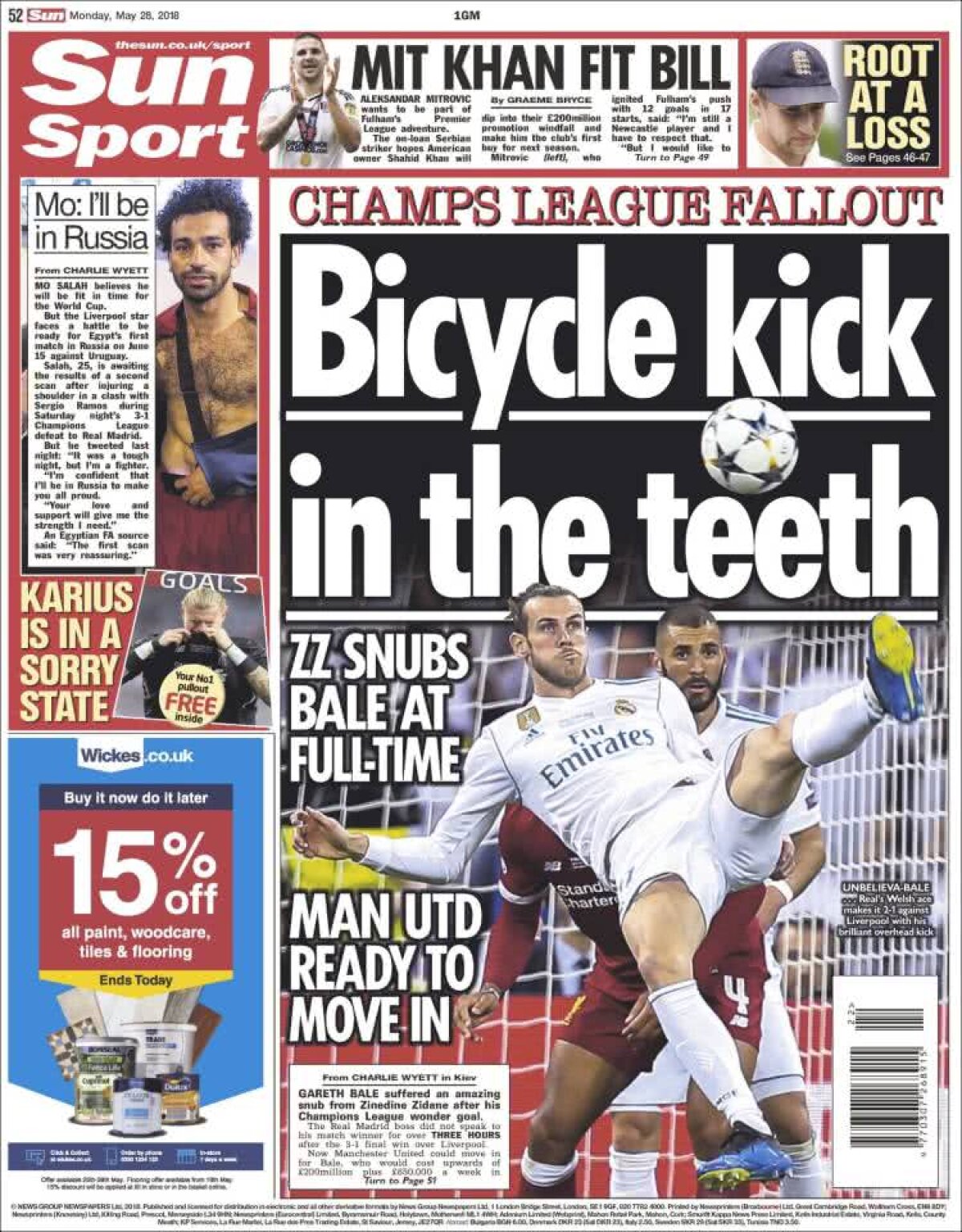 Ce scriu azi ziarele de sport din lume (29 mai 2018)