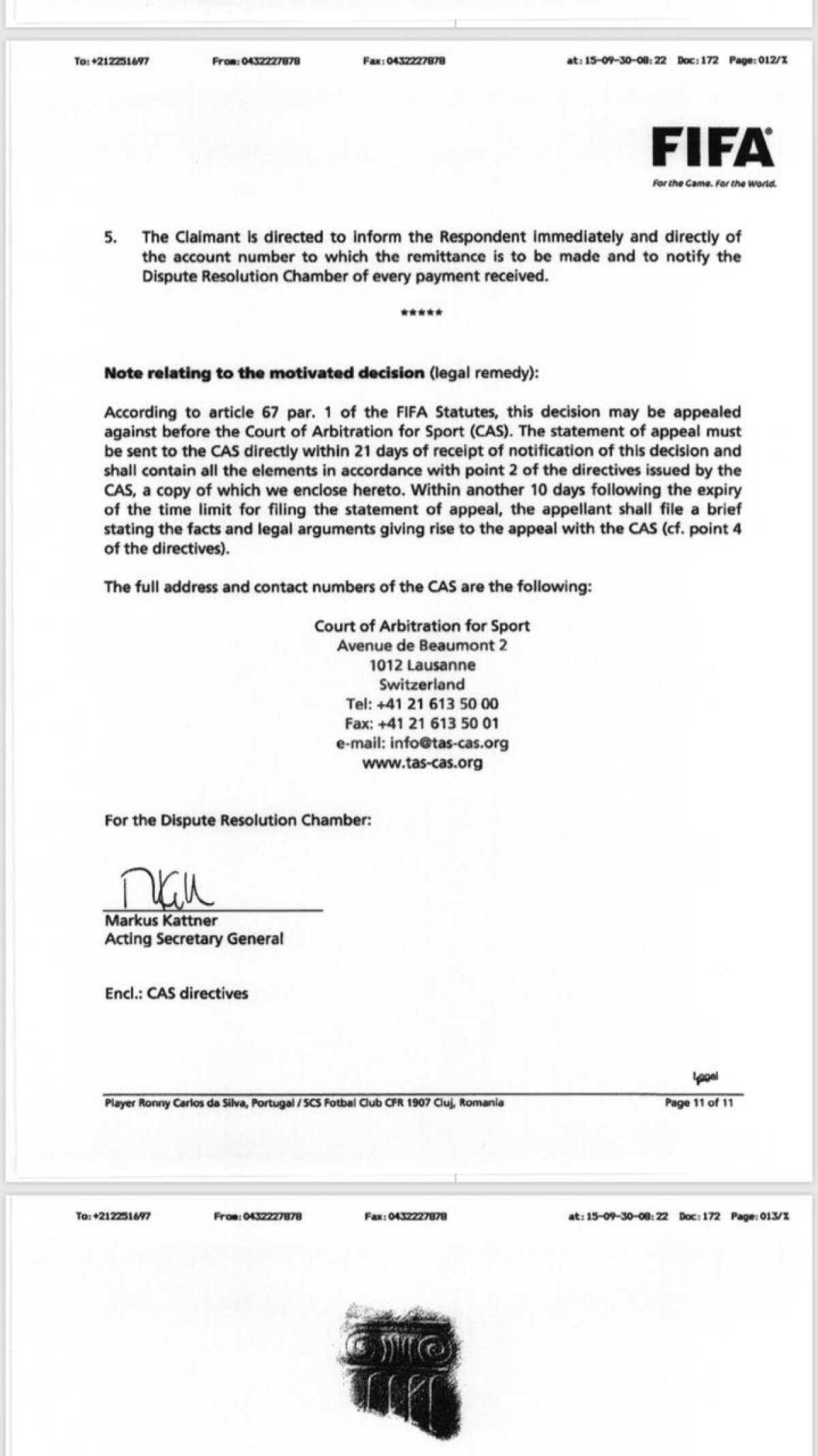 EXCLUSIV CFR Cluj riscă să nu poată juca în Europa! » "Am înștiințat FIFA. Sunt trist"