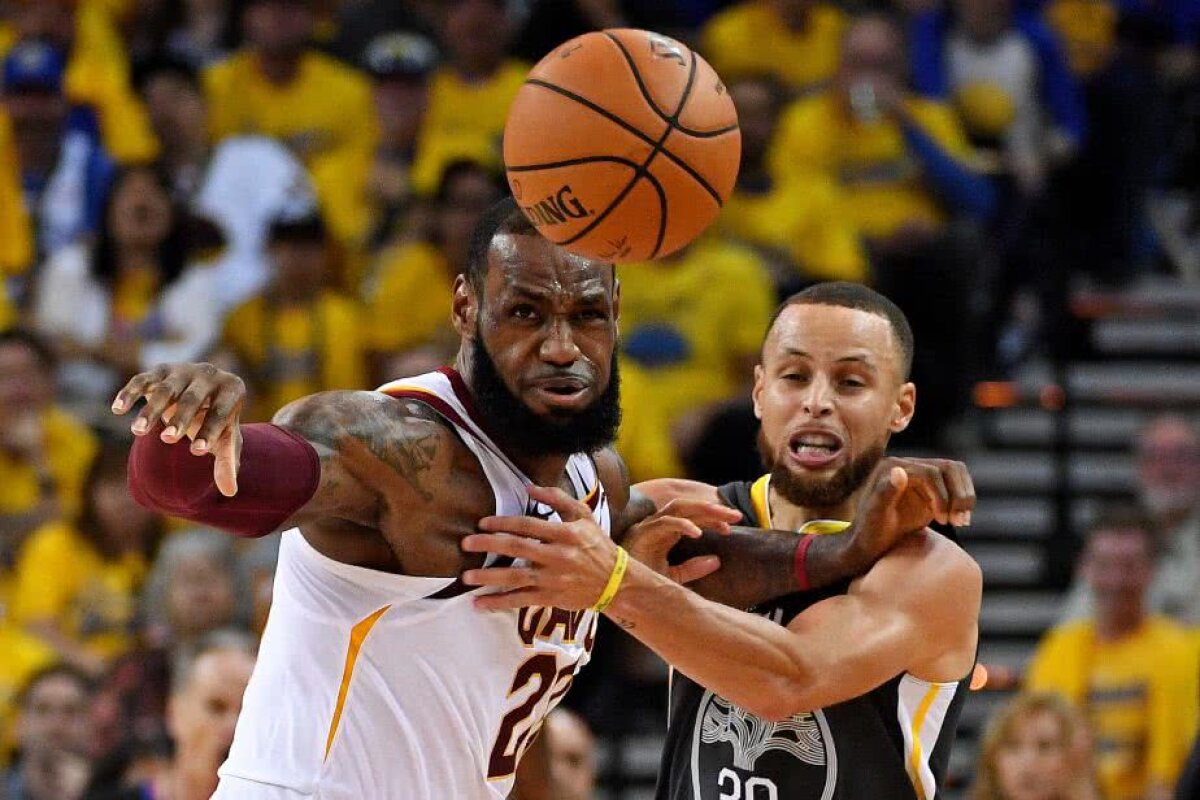 VIDEO+FOTO Golden State vs. Cleveland Cavaliers 2-0 » James nu poate singur! Curry se distrează în meciul doi și o apropie pe Golden State de un nou titlu
