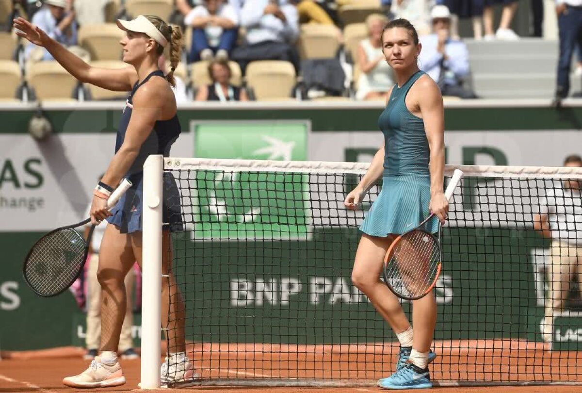 CORESPONDENȚĂ DE LA ROLAND GARROS // Fotoreporterul GSP a surprins momentul tensionat dintre Halep și Kerber » Simona a elucidat misterul la conferință