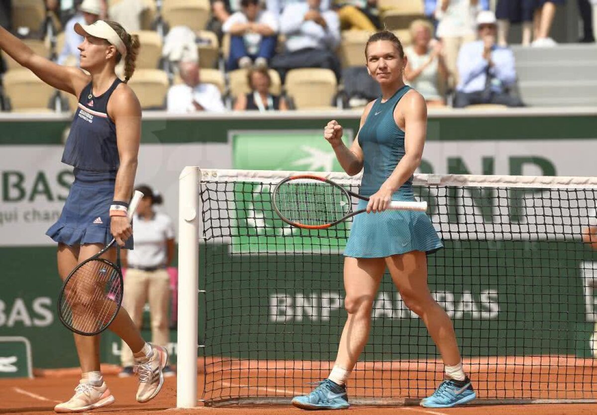 CORESPONDENȚĂ DE LA ROLAND GARROS // Fotoreporterul GSP a surprins momentul tensionat dintre Halep și Kerber » Simona a elucidat misterul la conferință