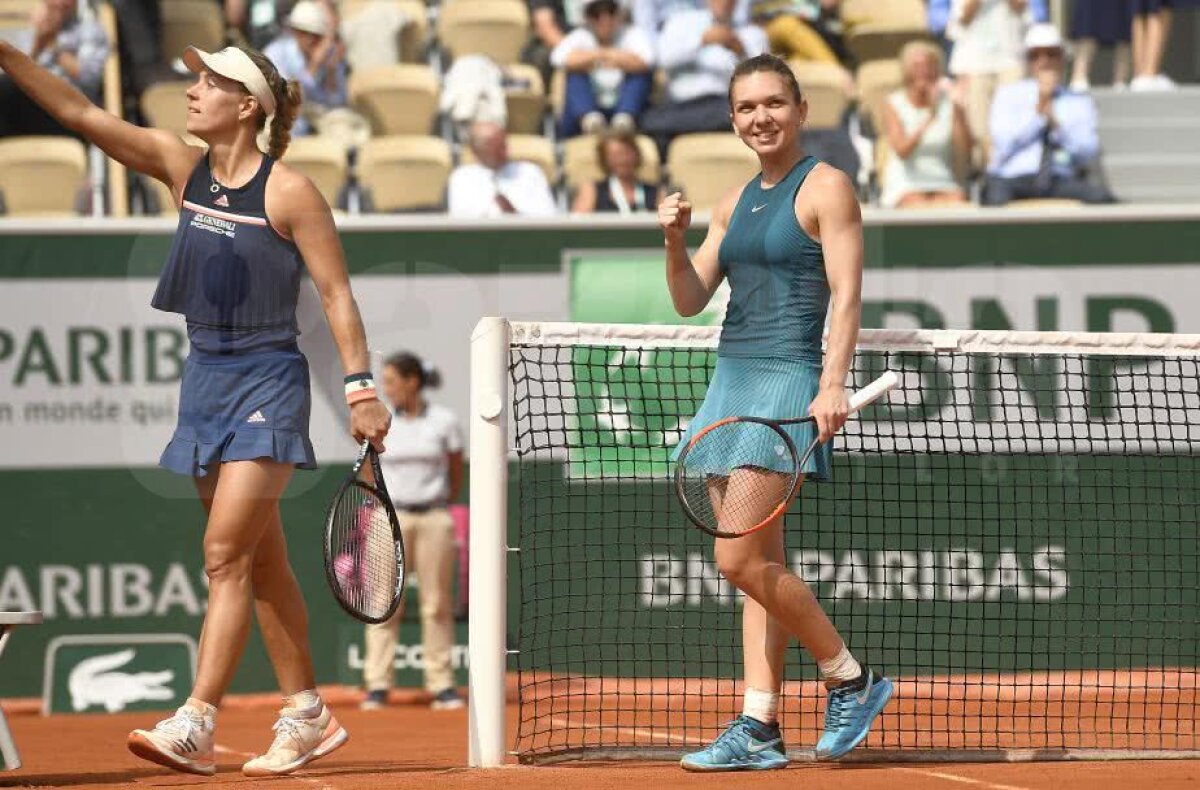 CORESPONDENȚĂ DE LA ROLAND GARROS // Fotoreporterul GSP a surprins momentul tensionat dintre Halep și Kerber » Simona a elucidat misterul la conferință
