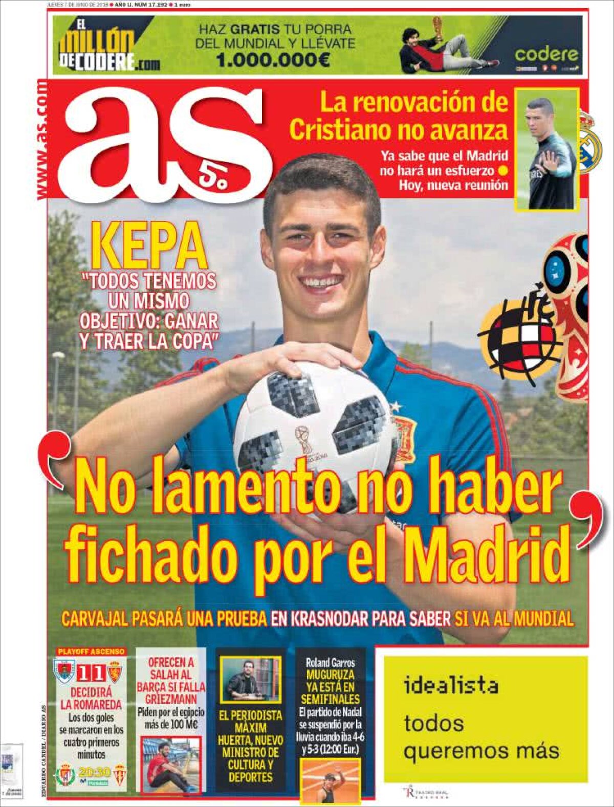 Ce scriu azi ziarele de sport din lume (7 iunie 2018)