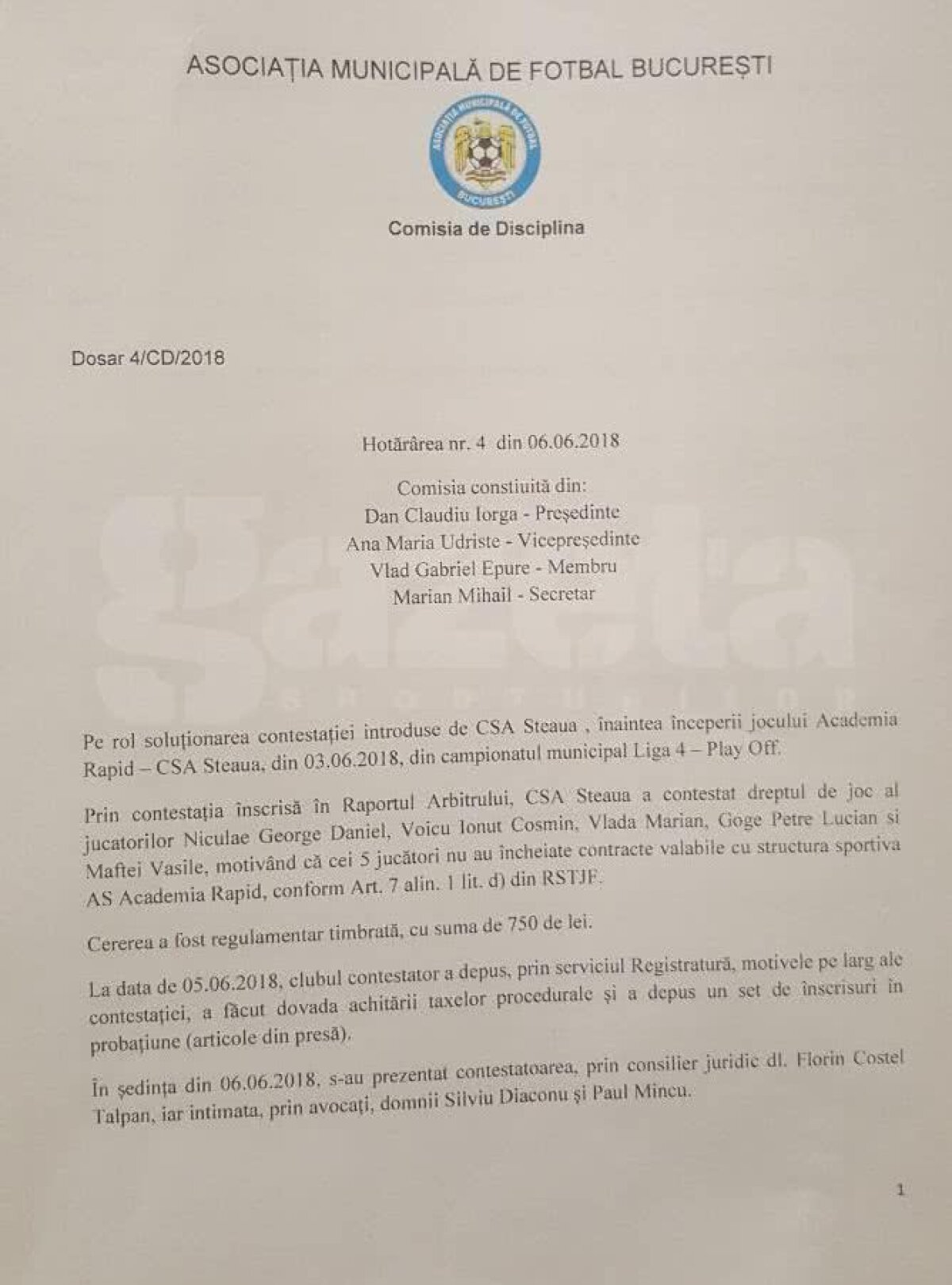 EXCLUSIV Avem documentele din litigiul CSA Steaua - Academia Rapid! Reacție furibundă a lui Talpan: "Am grijă ca AMFB și FRF să fie celebre!"