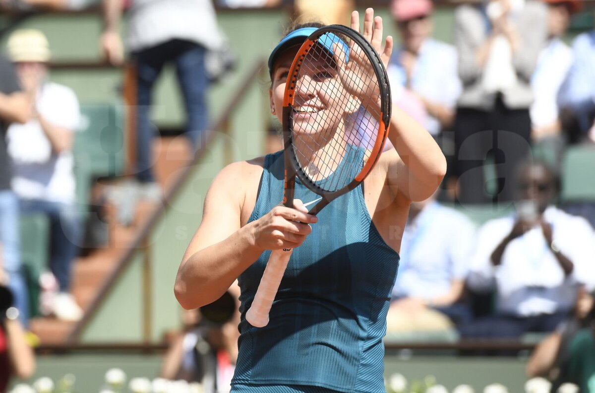 SIMONA HALEP ÎN FINALA ROLAND GARROS. Bucuria Simonei Halep în 20 DE IMAGINI! Tot ce a făcut după mingea trimisă afară de Muguruza