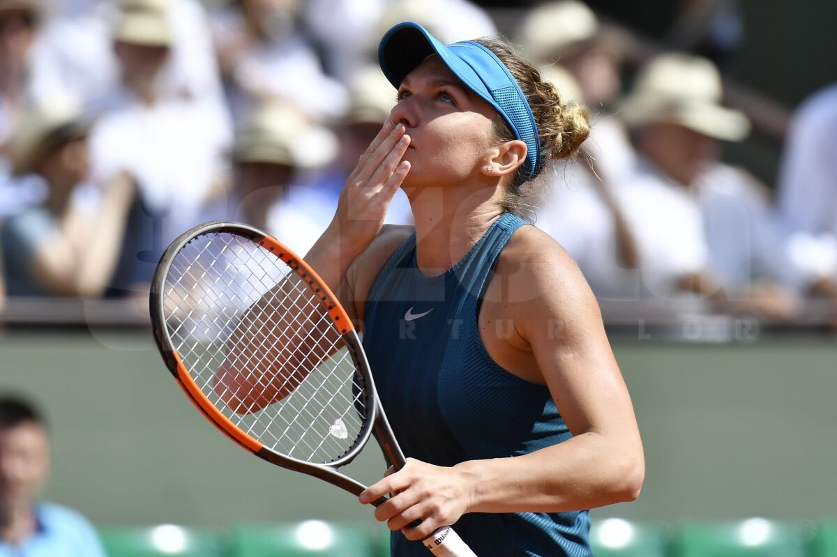 SIMONA HALEP ÎN FINALA ROLAND GARROS. Bucuria Simonei Halep în 20 DE IMAGINI! Tot ce a făcut după mingea trimisă afară de Muguruza