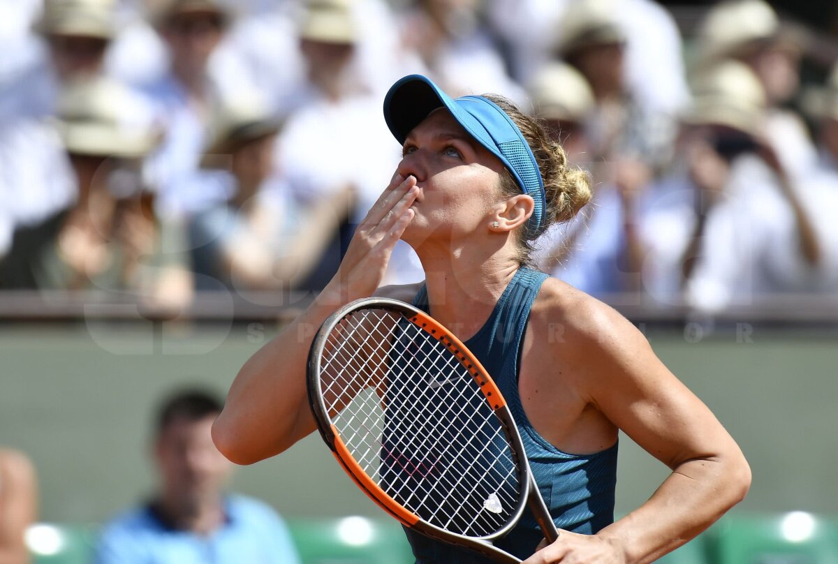 SIMONA HALEP ÎN FINALA ROLAND GARROS. Bucuria Simonei Halep în 20 DE IMAGINI! Tot ce a făcut după mingea trimisă afară de Muguruza