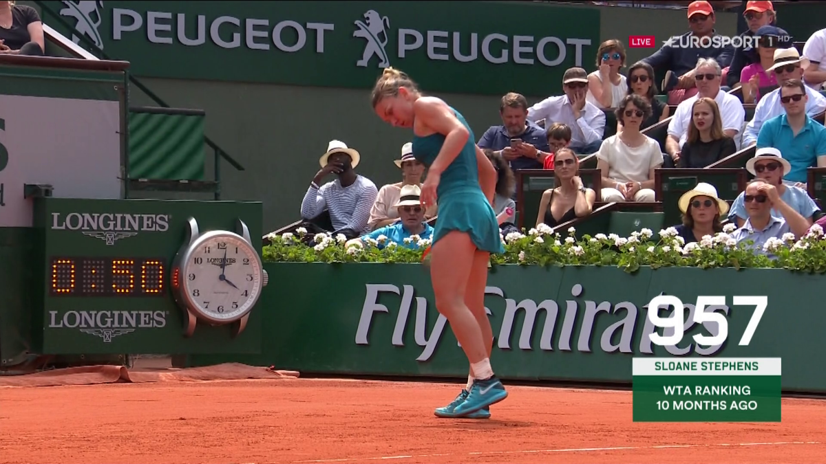SIMONA HALEP - SLOANE STEPHENS, finala Roland Garros // FOTO Emoții pentru Simona! Halep a fost aproape de o accidentare urâtă
