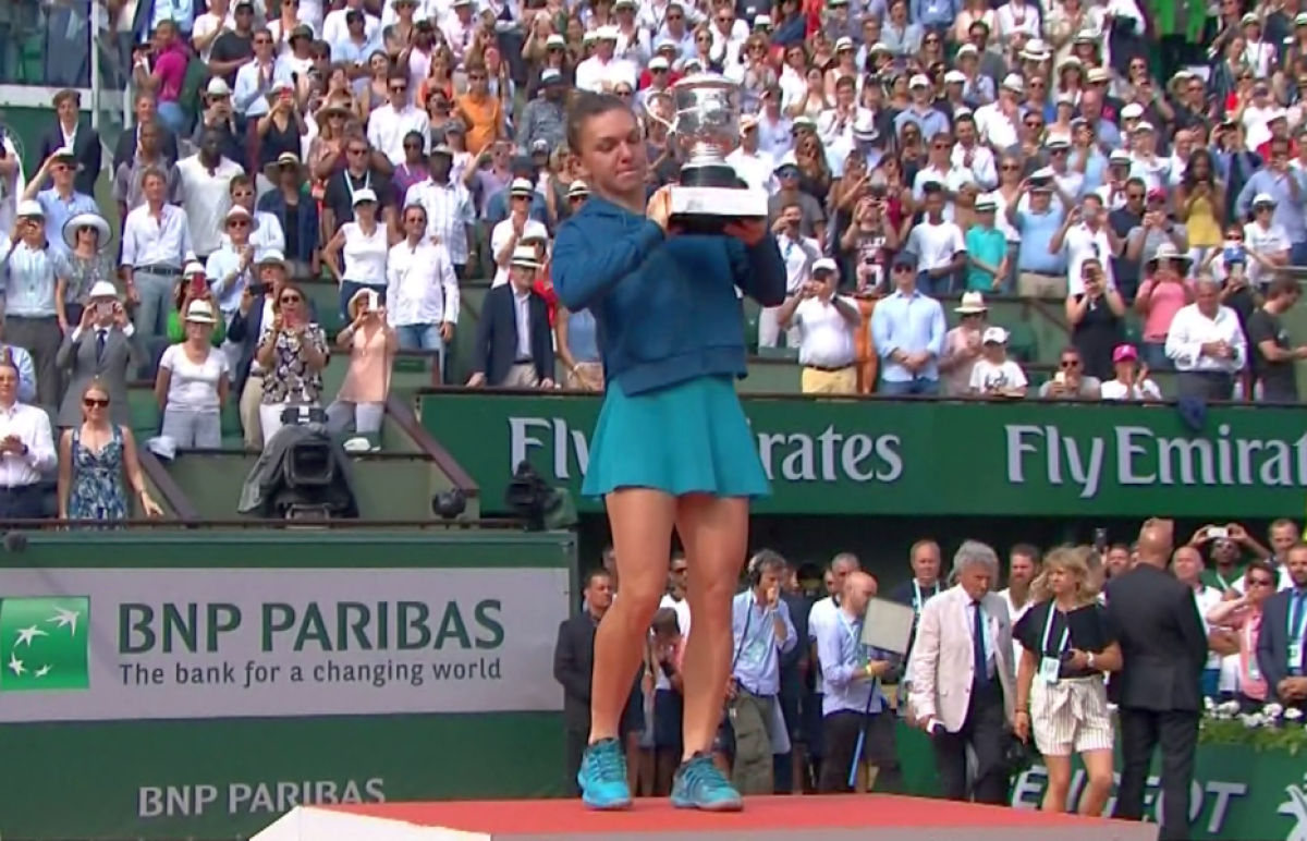 VIDEO + FOTO BRAVO, SIMO! Performanță excepțională! Simona Halep câștigă Roland Garros după o revenire fabuloasă în fața lui Sloane Stephens!