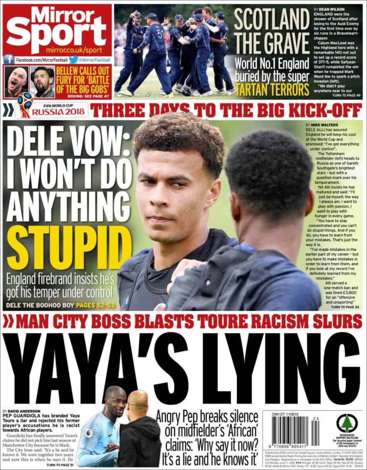 Ce scriu azi ziarele de sport din lume (11 iunie 2018)