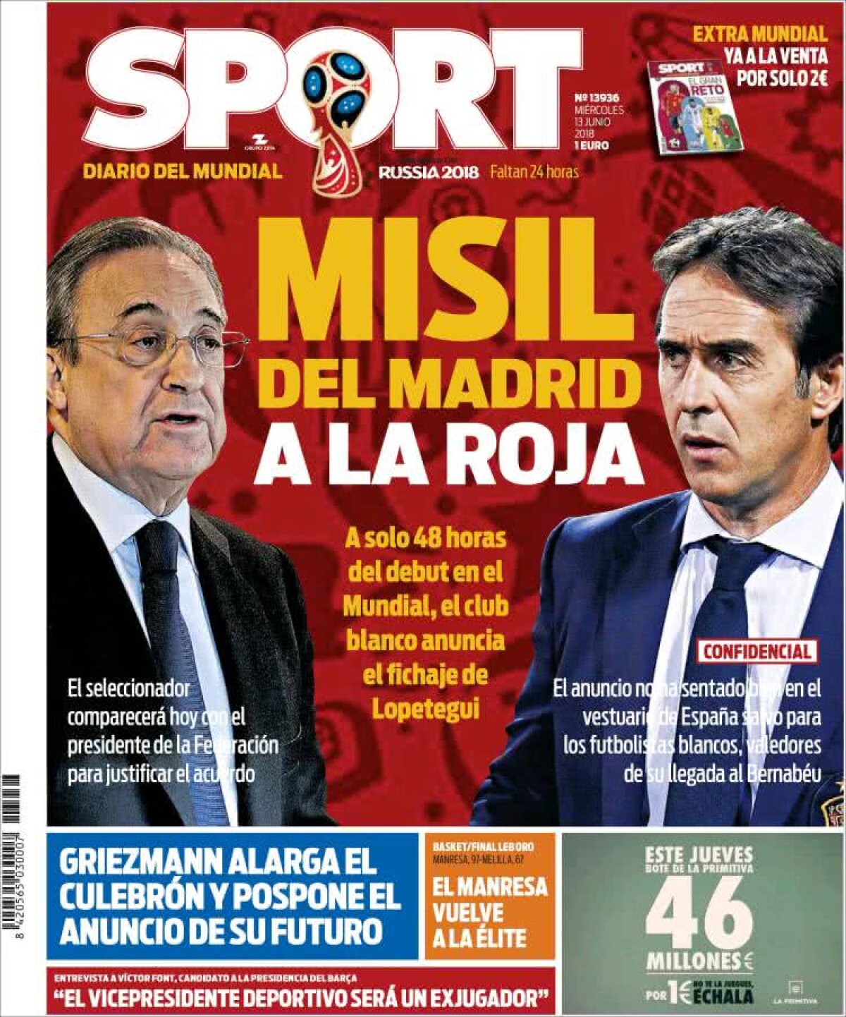 Ce scriu azi ziarele de sport din lume (13 iunie 2018)