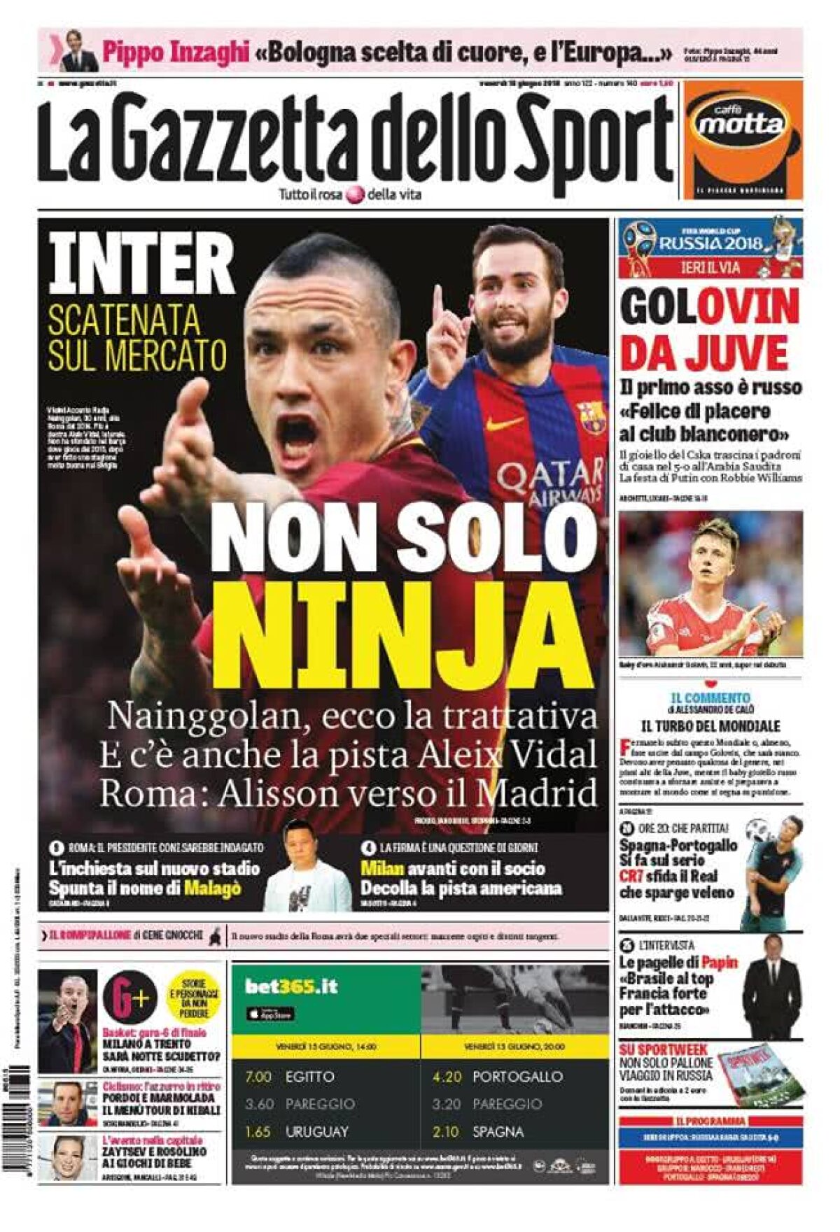 Ce scriu azi ziarele de sport din lume (15 iunie 2018)