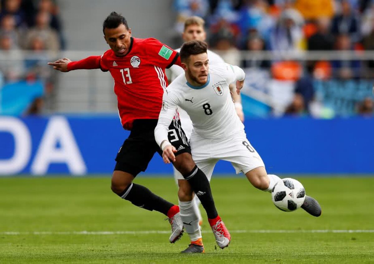 CORESPONDENȚĂ DIN RUSIA // VIDEO + FOTO Ziua în care stoperul salvează golgeterul! Uruguay se impune dramatic în fața Egiptului, 0-1 » Victorie după 48 de ani în meciul de debut de la Mondial