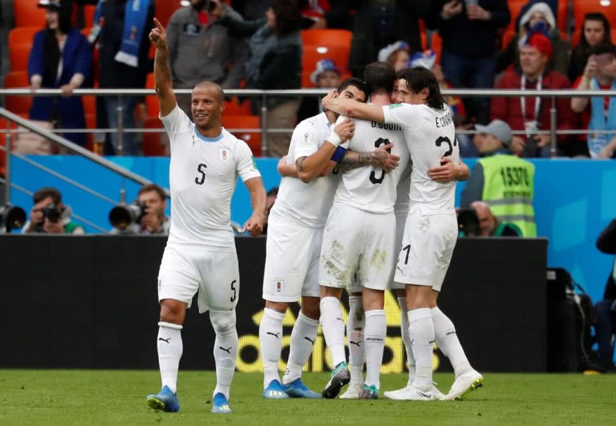 CORESPONDENȚĂ DIN RUSIA // VIDEO + FOTO Ziua în care stoperul salvează golgeterul! Uruguay se impune dramatic în fața Egiptului, 0-1 » Victorie după 48 de ani în meciul de debut de la Mondial