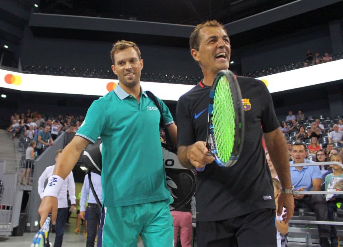 GALERIE FOTO Tenis-spectacol la Cluj-Napoca! Mike Bryan și Goran Ivanišević au ridicat sala în picioare! Cine a fost perechea-surpriză pentru antrenorul Simonei Halep