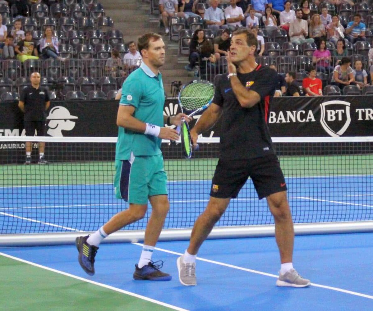 GALERIE FOTO Tenis-spectacol la Cluj-Napoca! Mike Bryan și Goran Ivanišević au ridicat sala în picioare! Cine a fost perechea-surpriză pentru antrenorul Simonei Halep