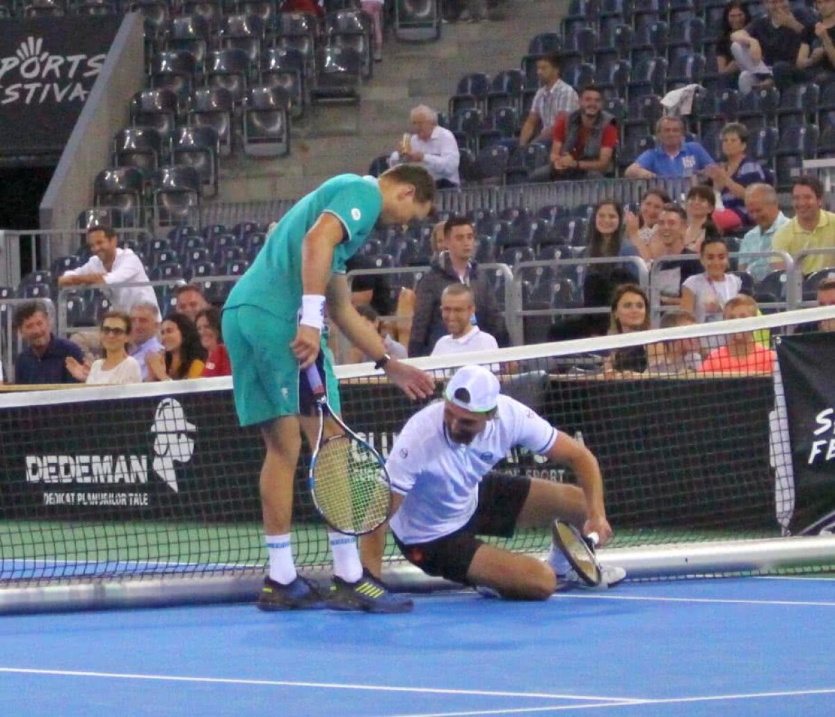 GALERIE FOTO Tenis-spectacol la Cluj-Napoca! Mike Bryan și Goran Ivanišević au ridicat sala în picioare! Cine a fost perechea-surpriză pentru antrenorul Simonei Halep