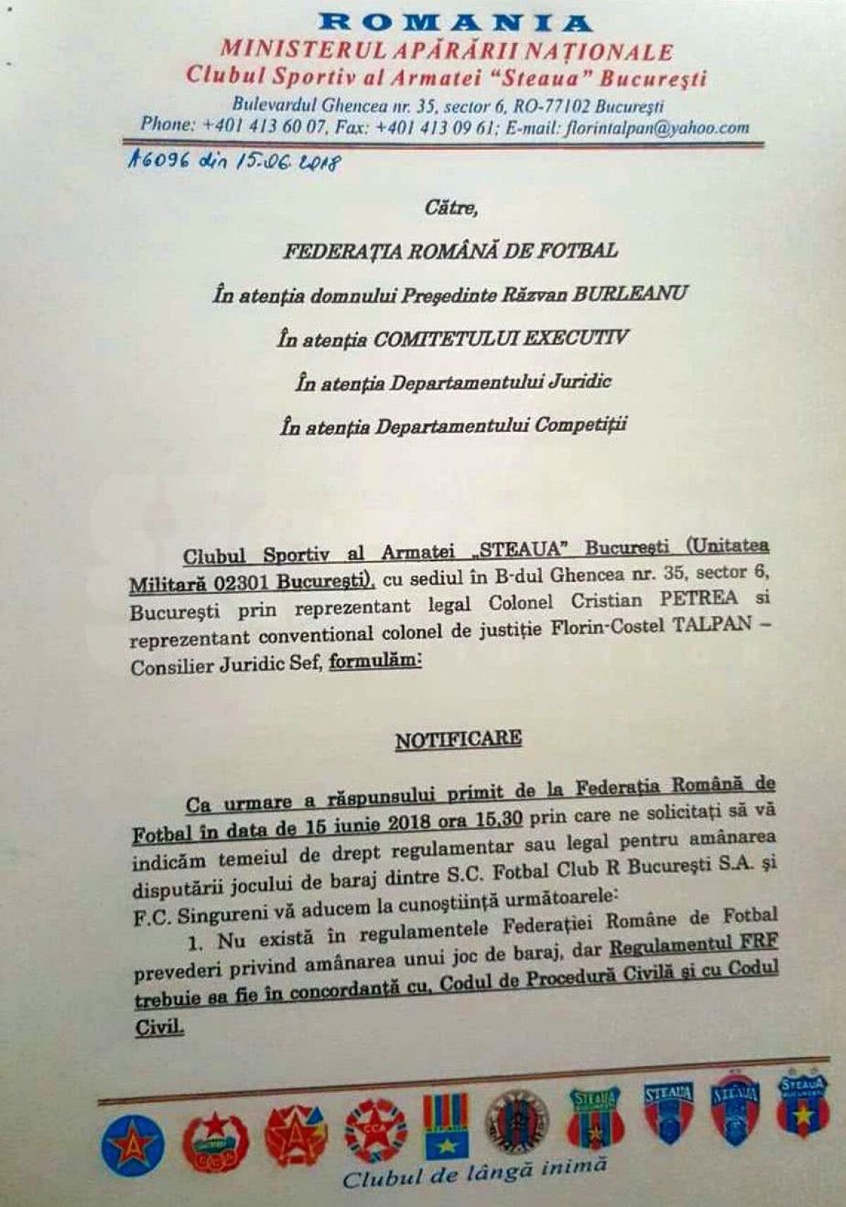Talpan nu renunță la proces! Mesaj clar către FRF înainte de barajul pentru Liga a 3-a: "Faceți un abuz"