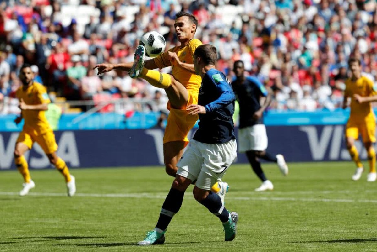 VIDEO + FOTO Franța - Australia 2-1 » "Cocoșii" au câștigat cu greu meciul contra "cangurilor" » Golul victoriei a venit în minutul 81