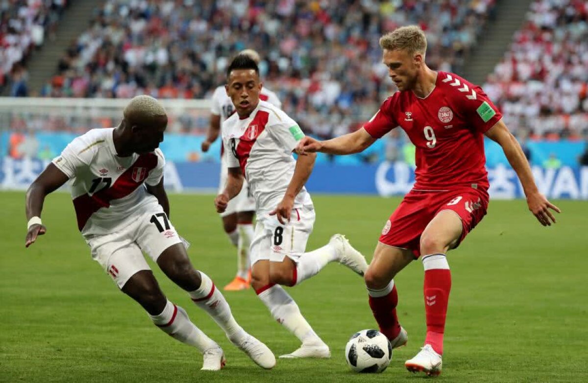 VIDEO + FOTO Avalanșă de ratări în Peru - Danemarca, 0-1! Europenii au tremurat, dar au luat toate punctele 