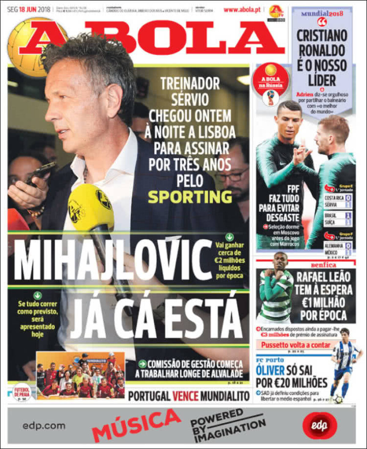 Ce scriu azi ziarele de sport din lume (18 iunie 2018)