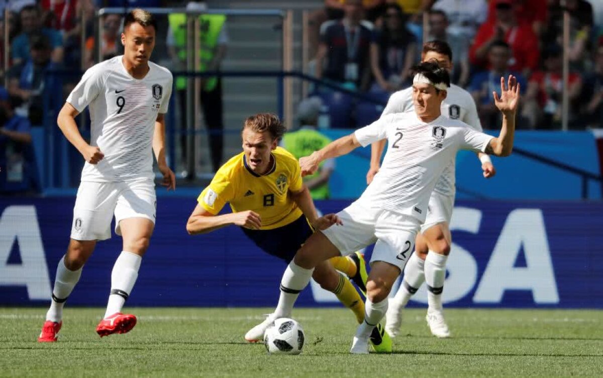 VIDEO+FOTO Suedia câștigă în fața Coreei de Sud, 1-0, și crește presiunea pe campioana mondială, Germania