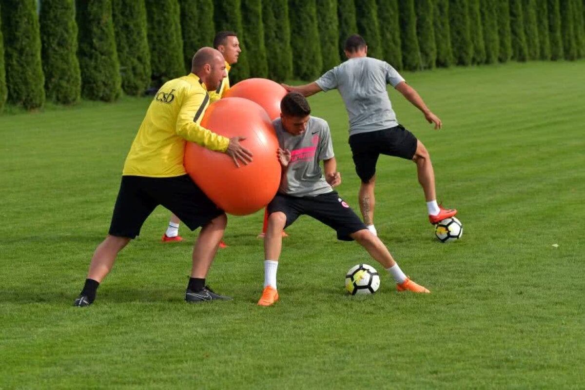 Corespondență GSP din Brașov » FOTO Imagini din cantonamentul FCSB-ului: ce metode inedite de antrenament au folosit fotbaliștii lui Dică