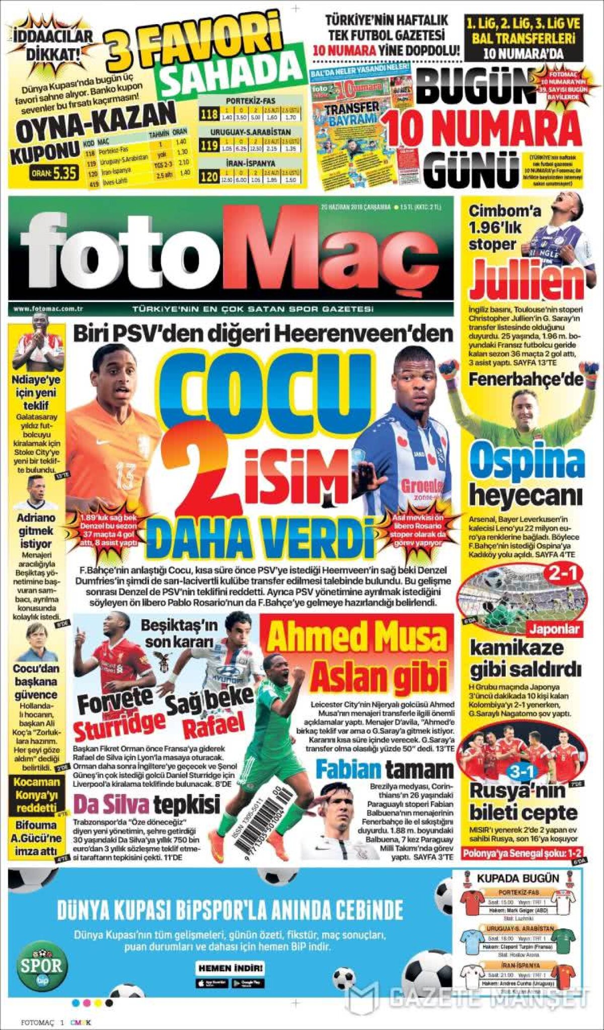 Ce scriu azi ziarele de sport din lume (20 iunie 2018)