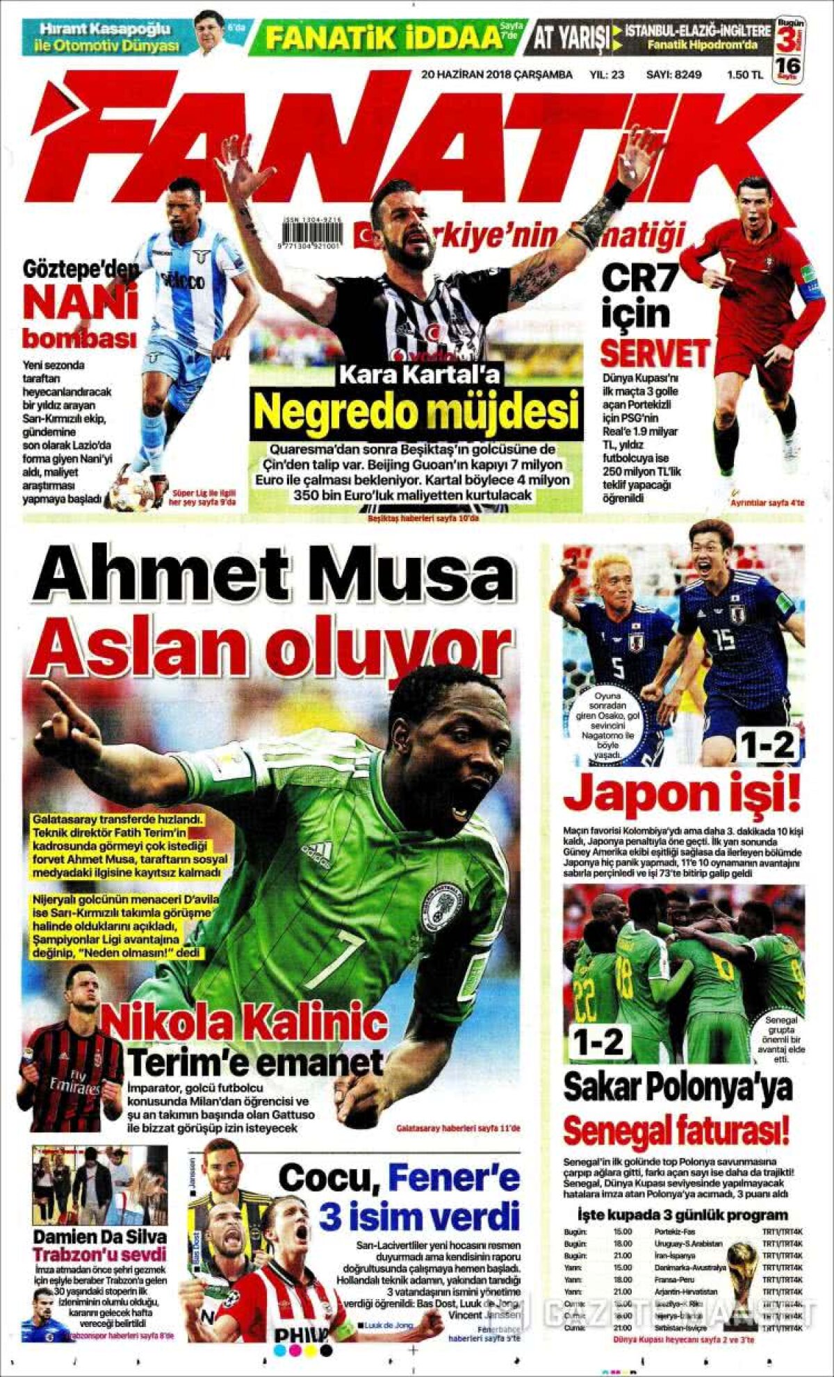 Ce scriu azi ziarele de sport din lume (20 iunie 2018)