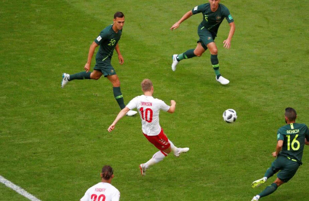 FOTO + VIDEO Danemarca și Australia au remizat, 1-1, în primul meci al zilei de la Mondial » Nordicii au început furibund, dar au fost la un pas să piardă în final! Cum arată situația din grupă