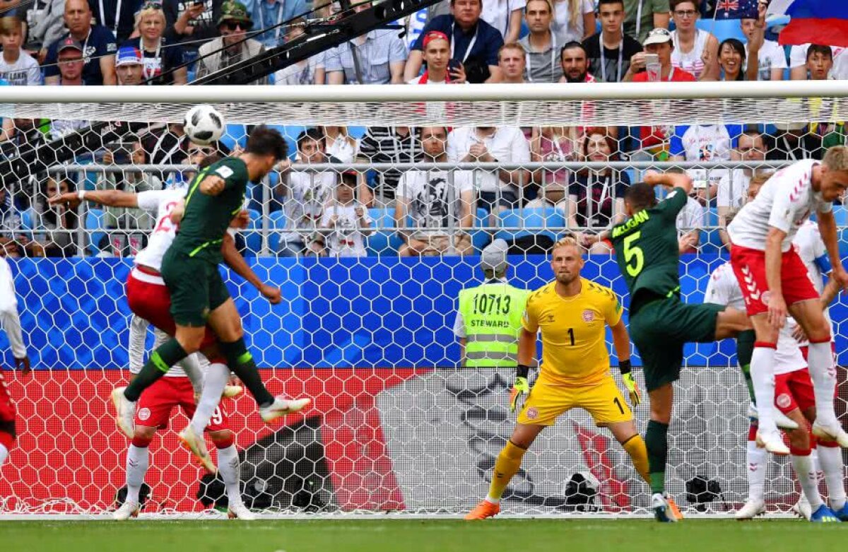 FOTO + VIDEO Danemarca și Australia au remizat, 1-1, în primul meci al zilei de la Mondial » Nordicii au început furibund, dar au fost la un pas să piardă în final! Cum arată situația din grupă